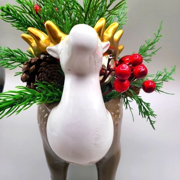 Reindeer Holiday Floral Arrangement - Picture 6 of 6